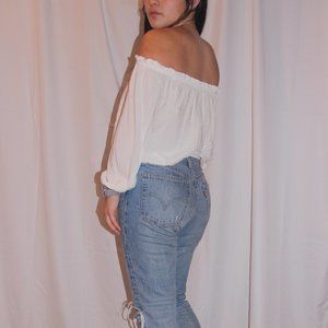 White Off The Shoulder Top